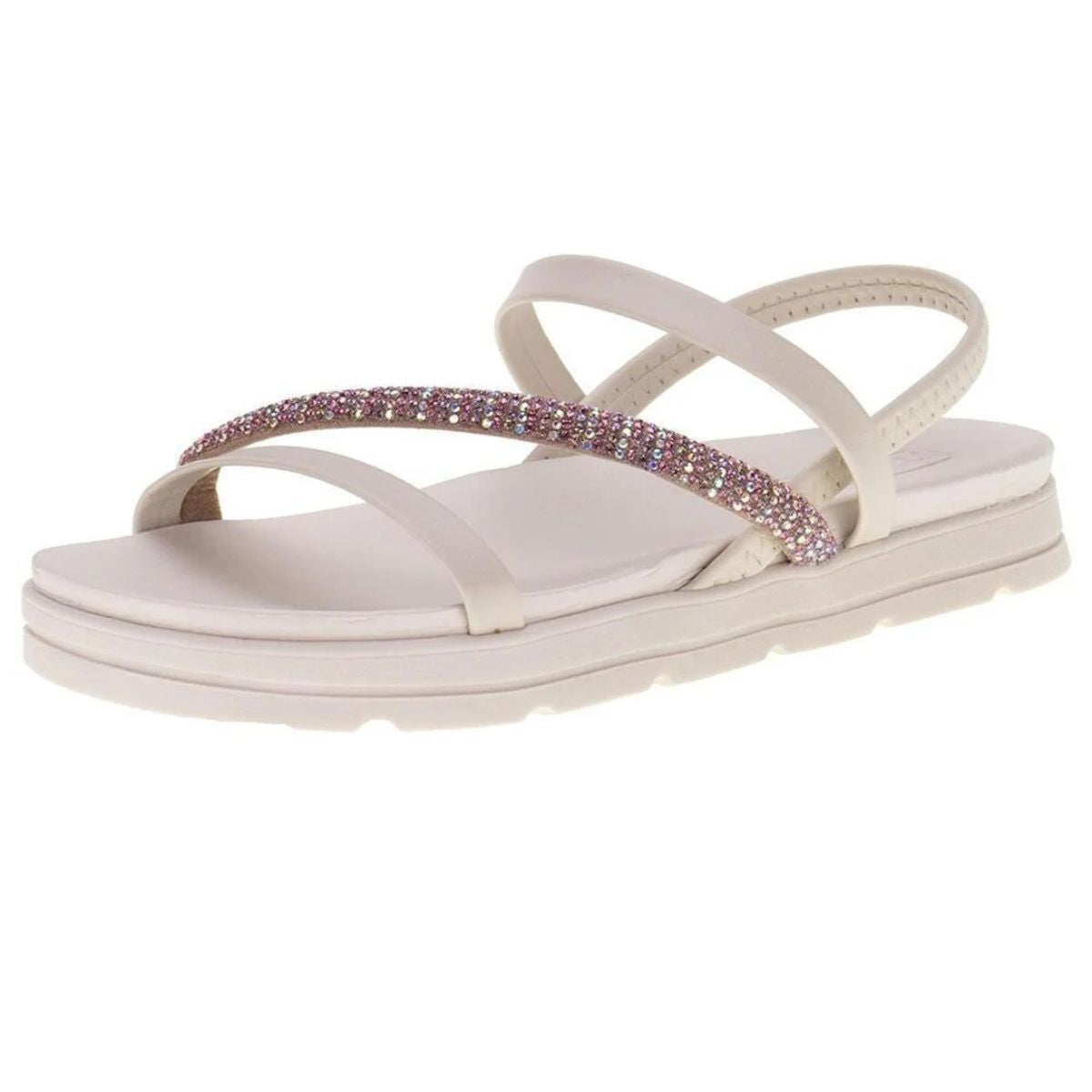 Sandália Plataforma Salto Flatform Conforto Moleca Papete