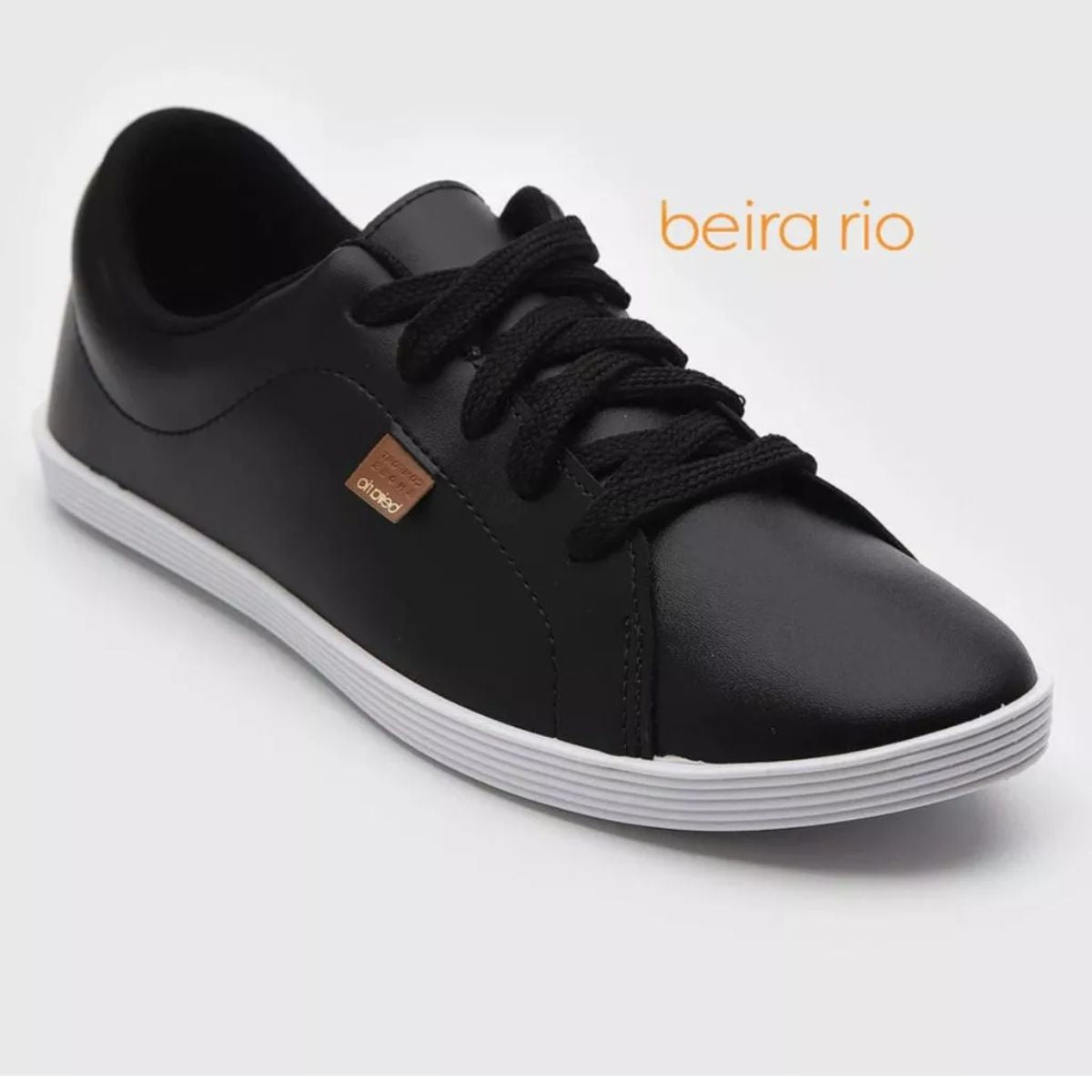 Tênis Sapatenis Feminino Casual Beira Rio Branco Liso Napa Confortável Dia a Dia Original