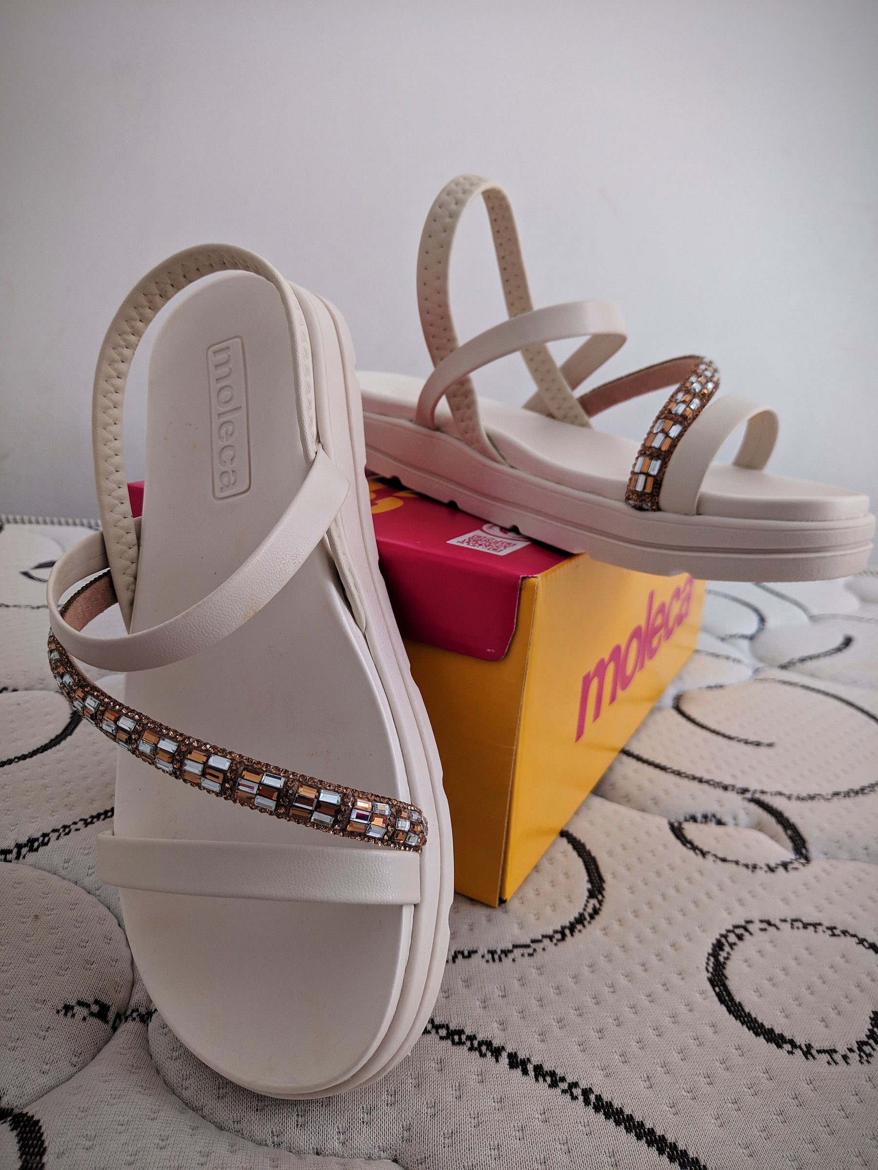 Sandália Plataforma Salto Flatform Conforto Moleca Papete