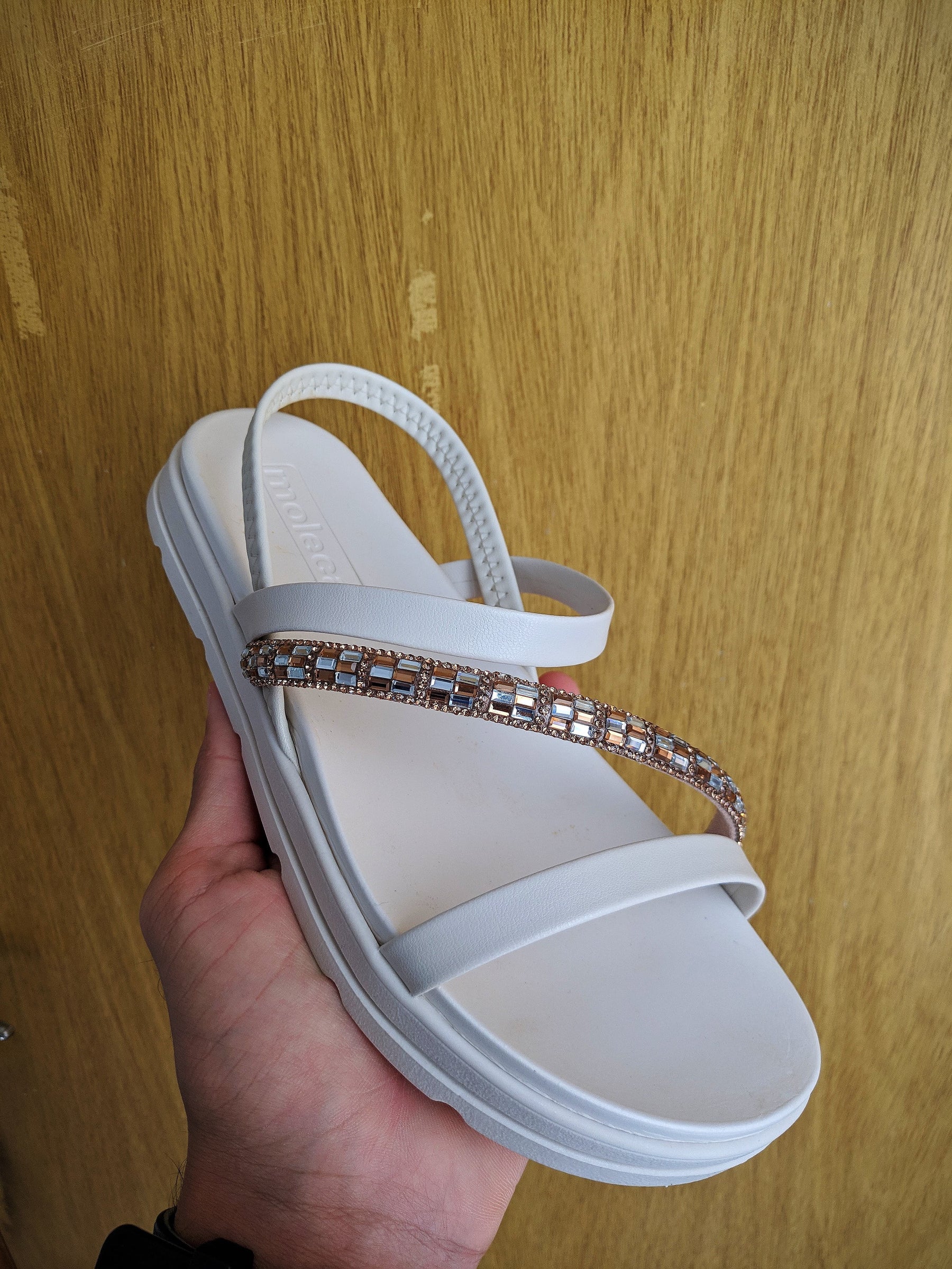Sandália Plataforma Salto Flatform Conforto Moleca Papete