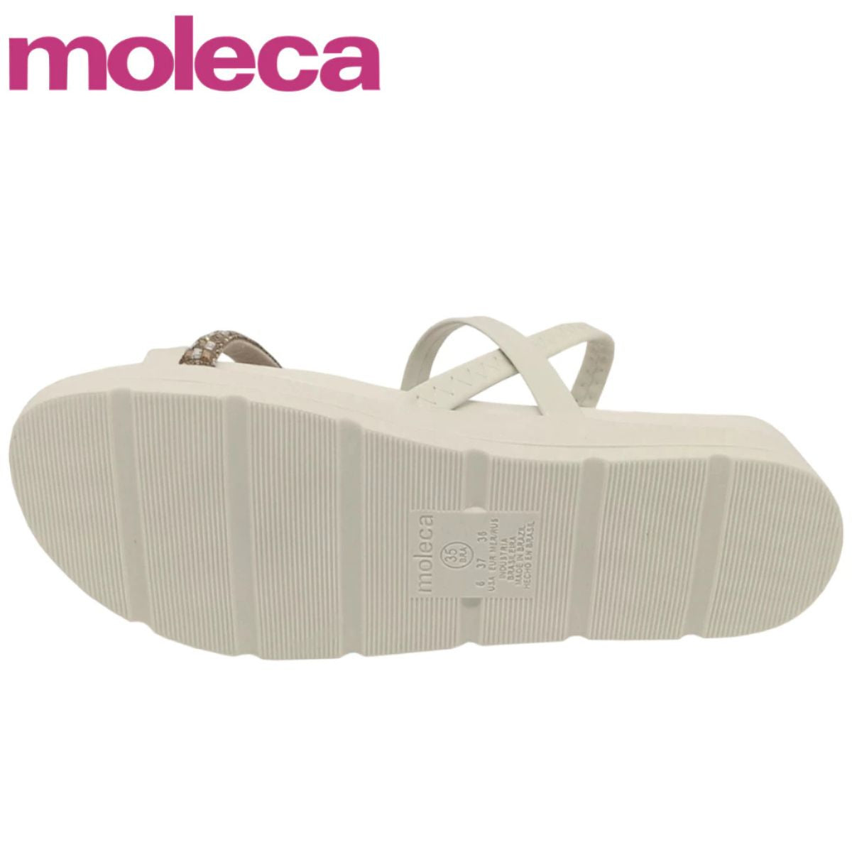 Sandália Plataforma Salto Flatform Conforto Moleca Papete