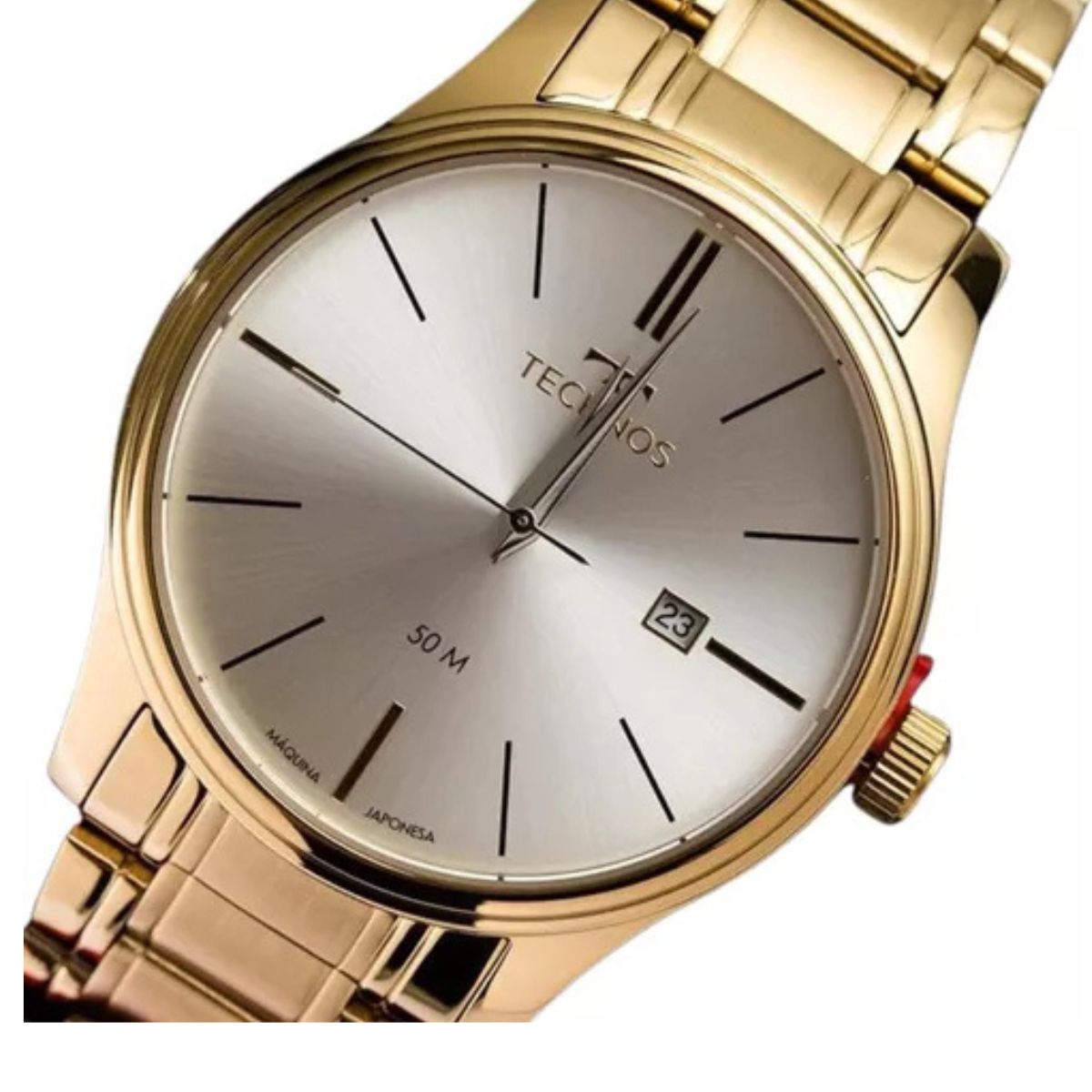 Relógio Technos Dourado Masculino Steel Homem prova d'água