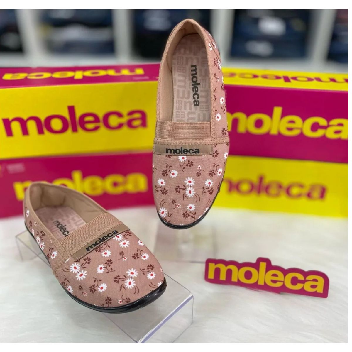 Sapatilha Moleca Pano Ajustável Elástico Flexível