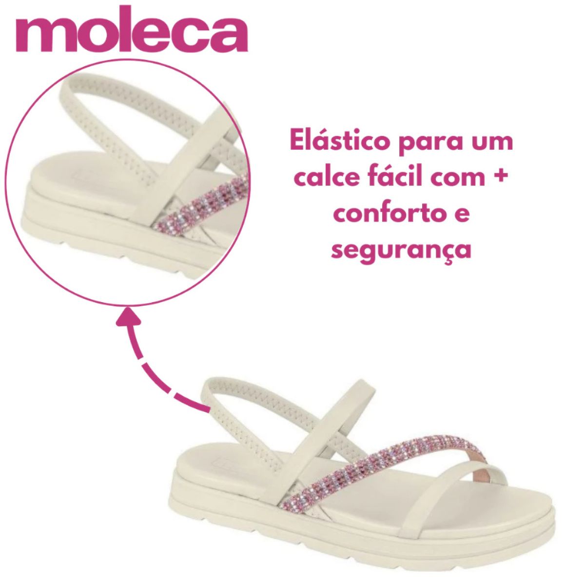 Sandália Plataforma Salto Flatform Conforto Moleca Papete