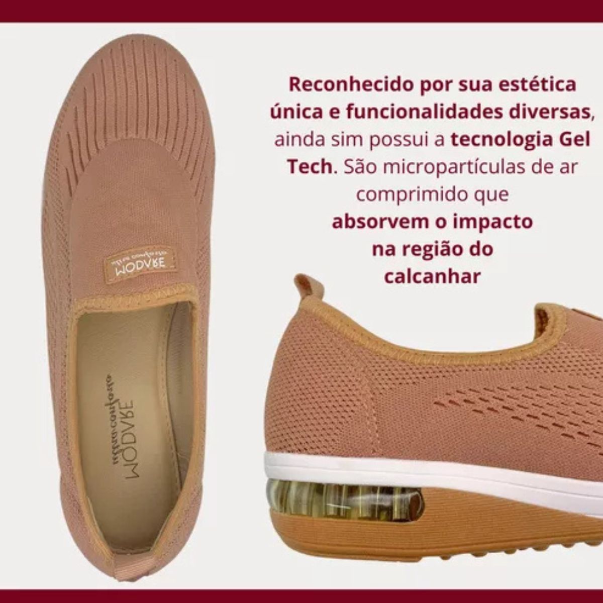 Tenis Feminino Modare Ultraconforto Gel Tech Casual Macio