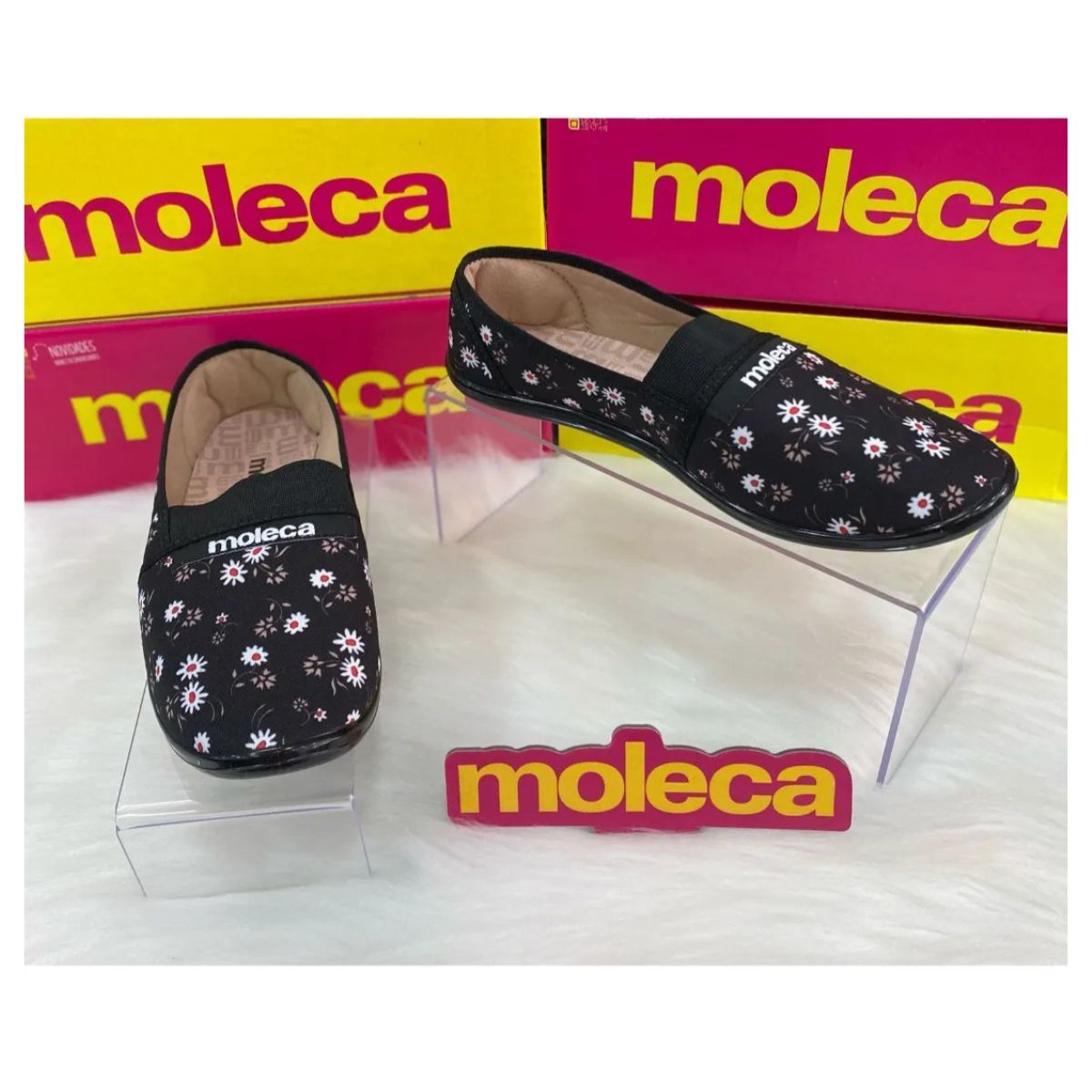 Sapatilha Moleca Pano Ajustável Elástico Flexível