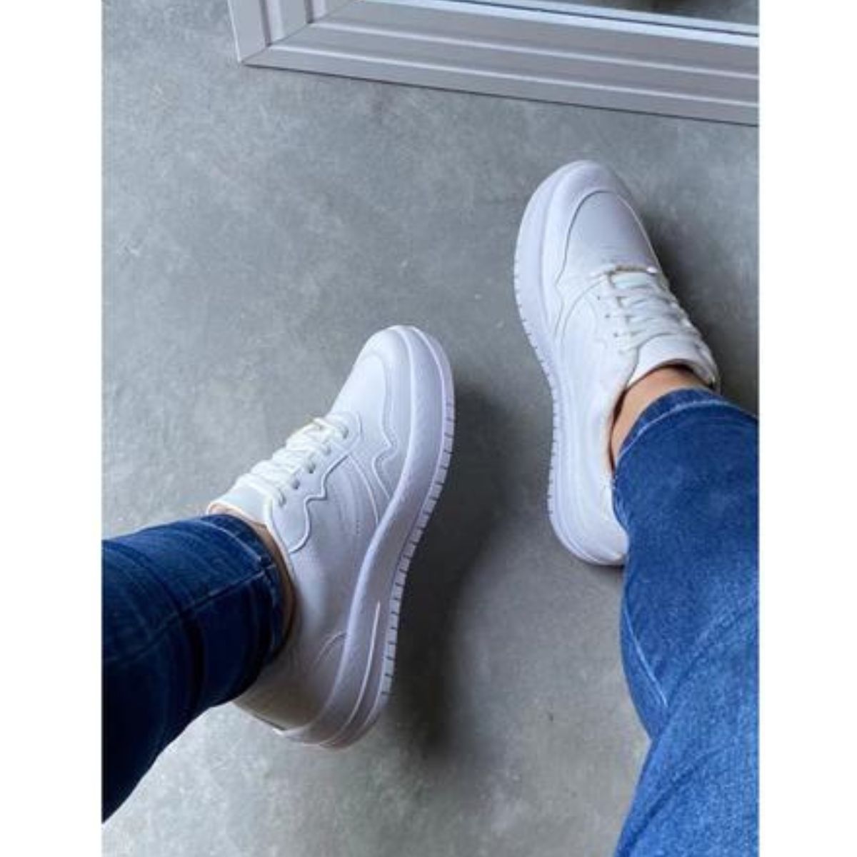 Tênis Casual Conforto Vizzano Flatform Branco Original
