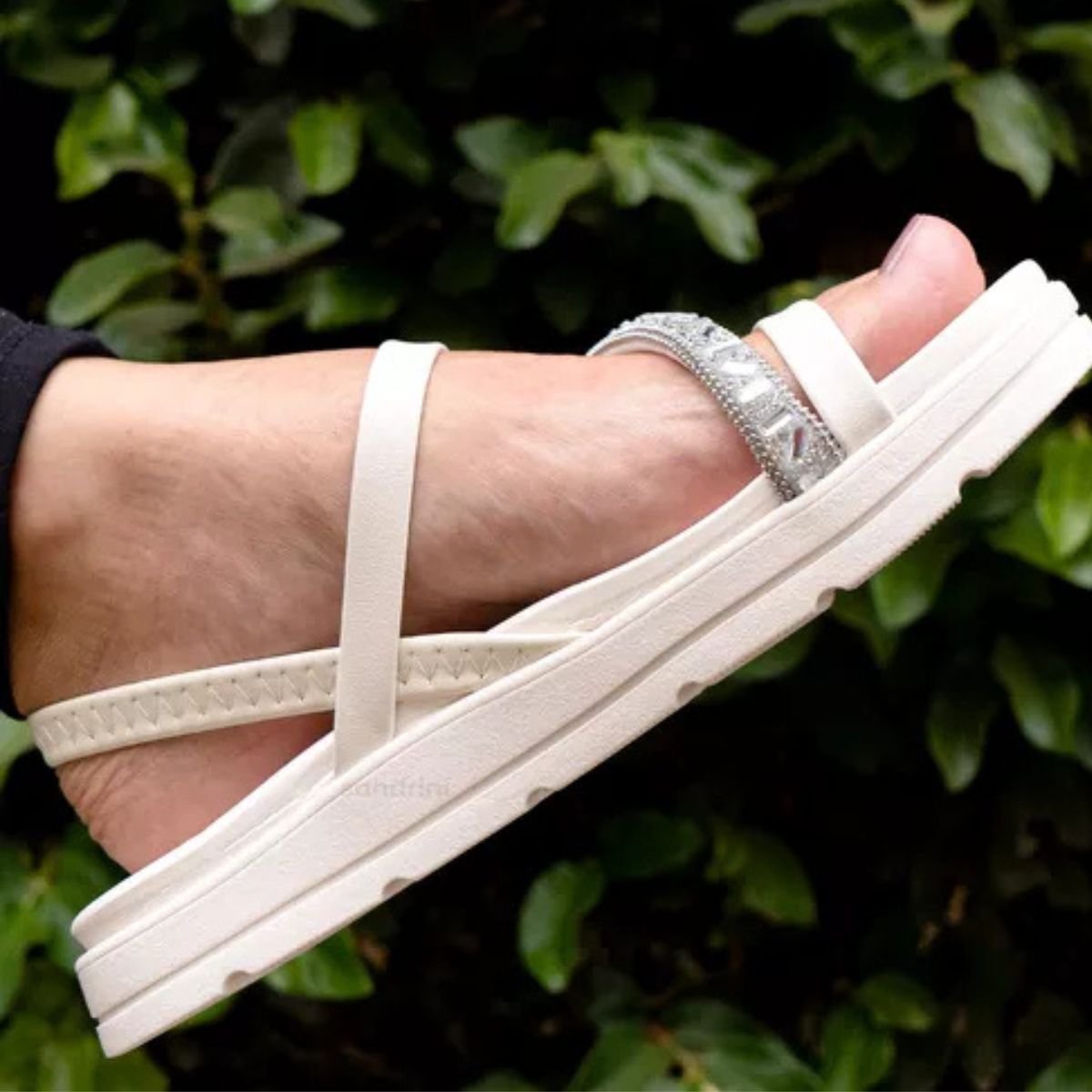 Sandália Plataforma Salto Flatform Conforto Moleca Papete