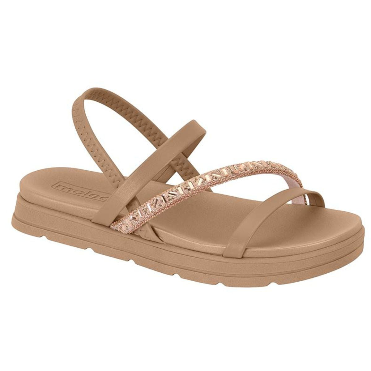Sandália Plataforma Salto Flatform Conforto Moleca Papete