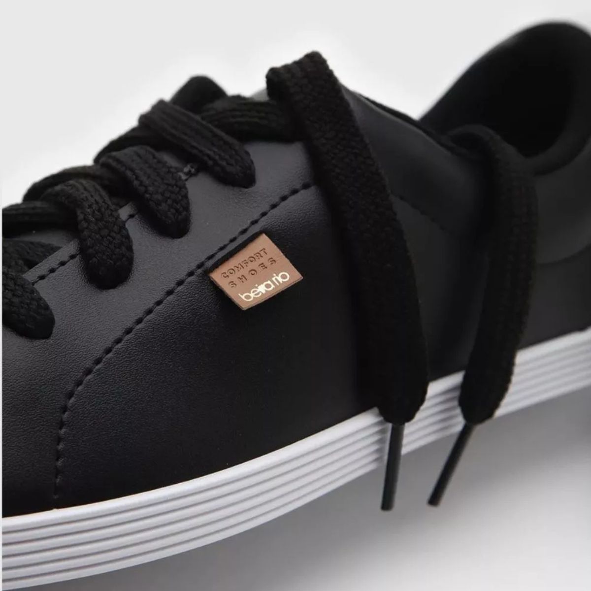 Tênis Sapatenis Feminino Casual Beira Rio Branco Liso Napa Confortável Dia a Dia Original