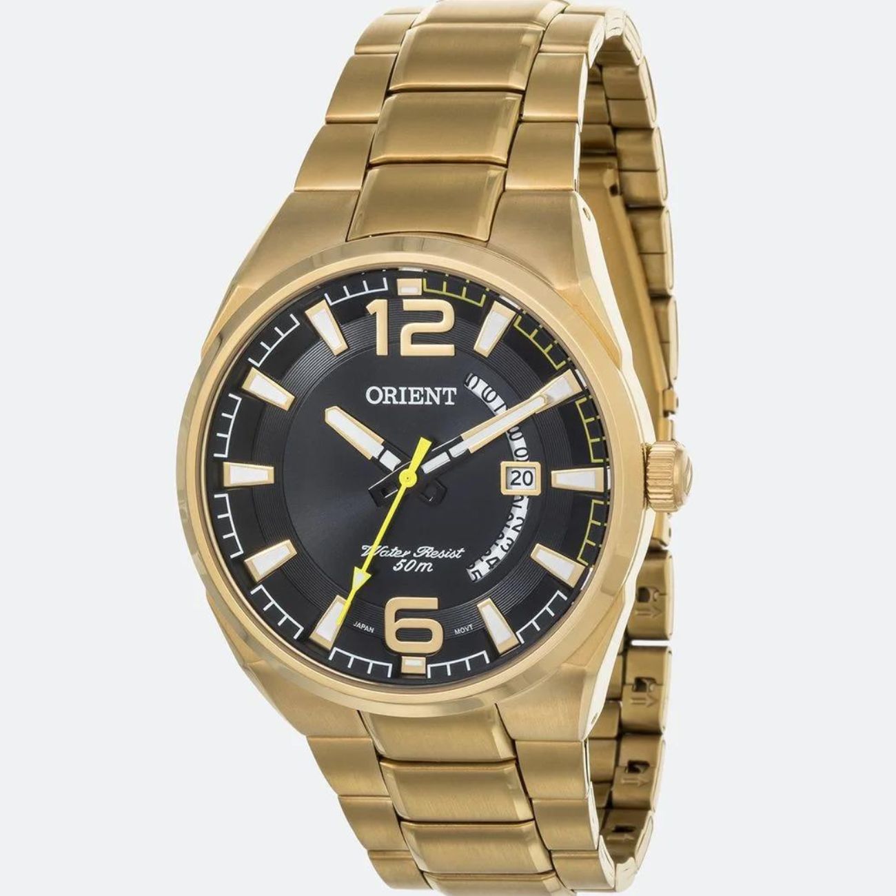 Relógio Orient Com Retroiluminação dourado Prova d'água