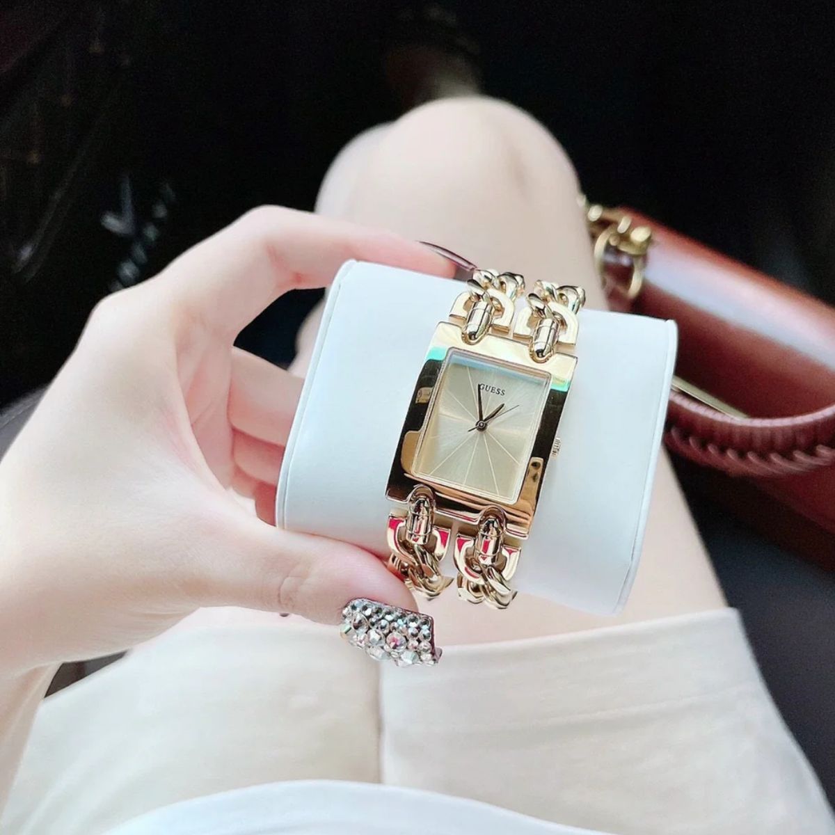 Relógio Guess Exchange Feminino Aço Dourado