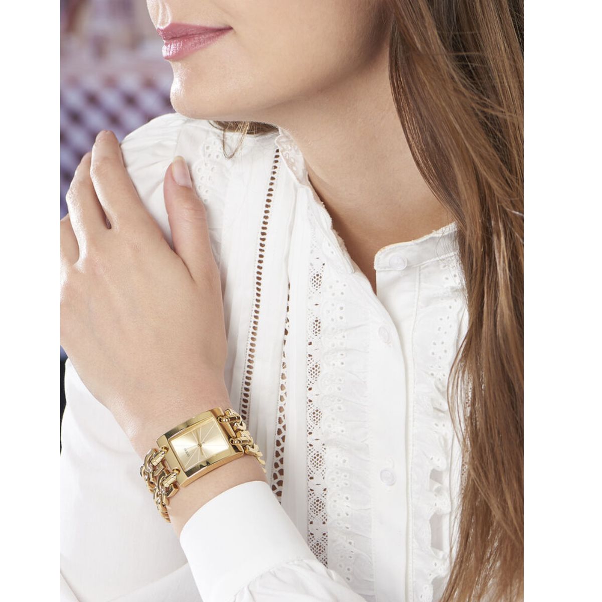 Relógio Guess Exchange Feminino Aço Dourado