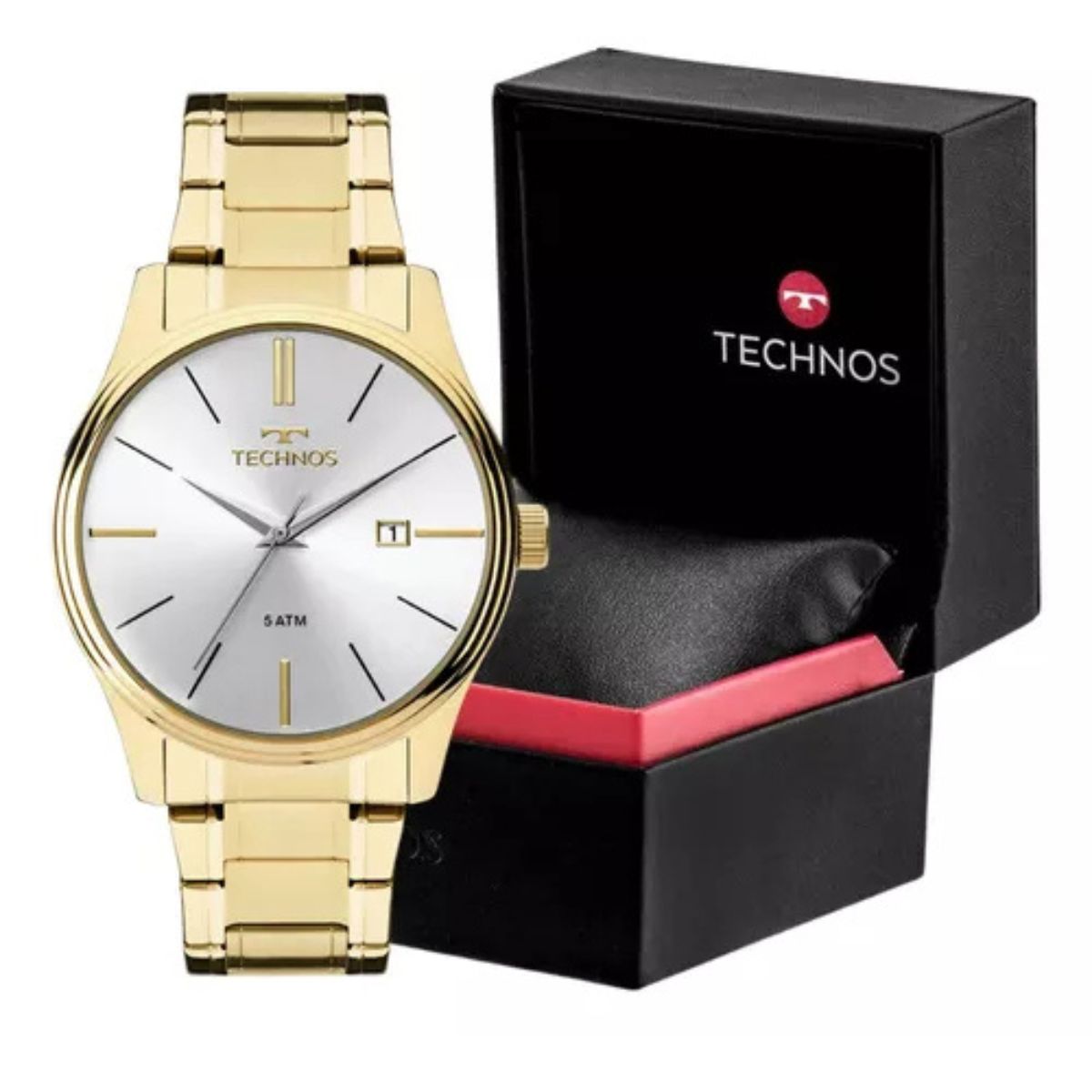 Relógio Technos Dourado Masculino Steel Homem prova d'água