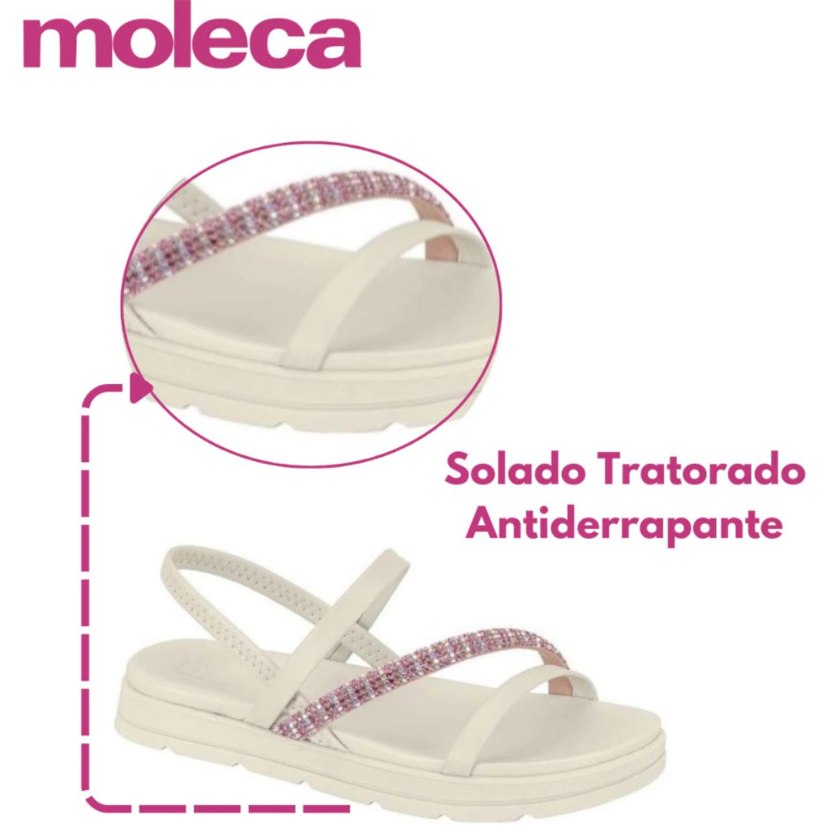 Sandália Plataforma Salto Flatform Conforto Moleca Papete