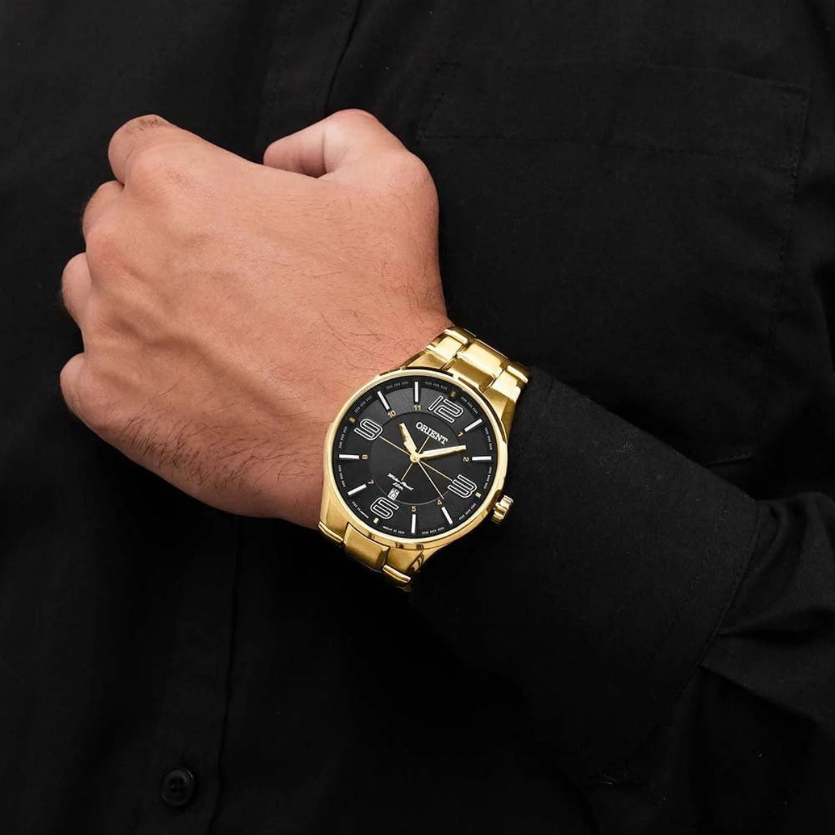 Relógio Orient Masculino Dourado Neo Sports Retro Iluminação