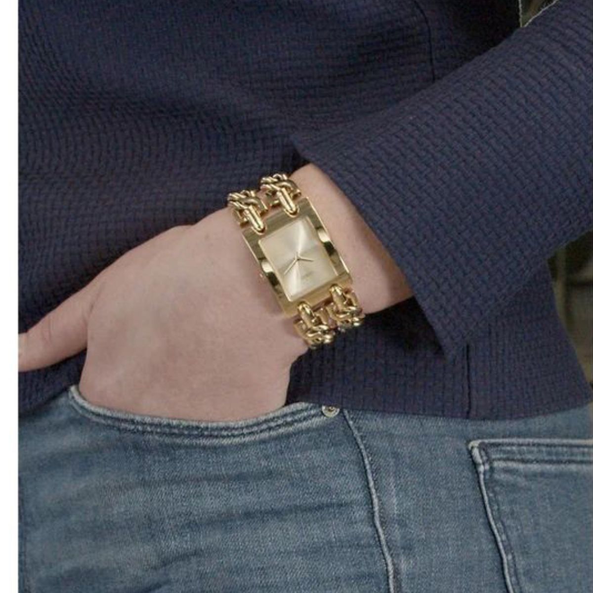 Relógio Guess Exchange Feminino Aço Dourado