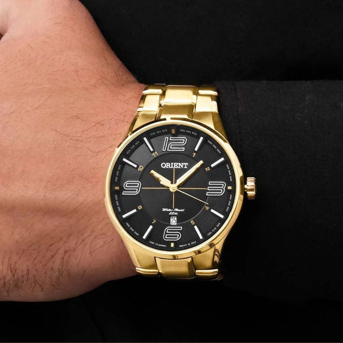 Relógio Orient Masculino Dourado Neo Sports Retro Iluminação