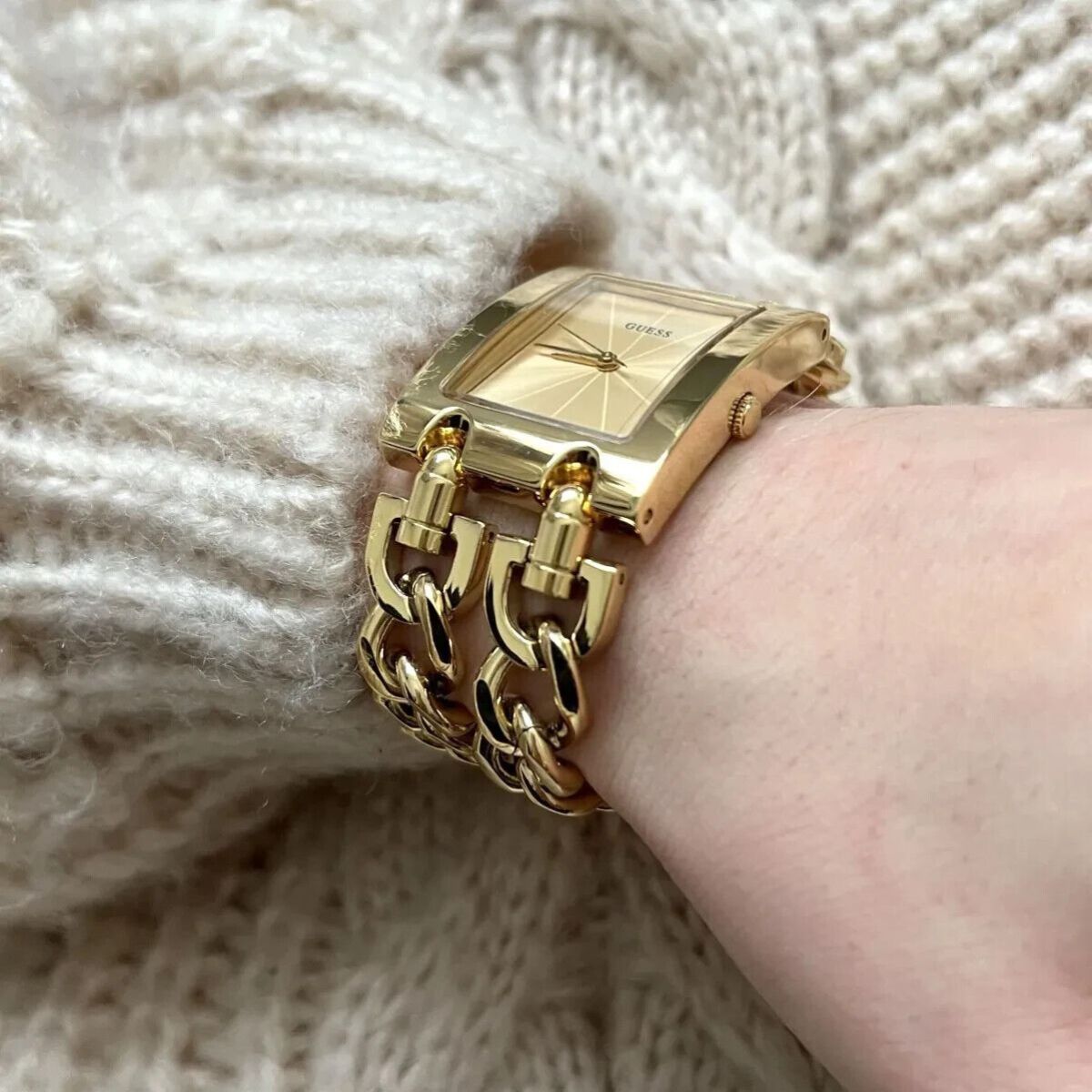 Relógio Guess Exchange Feminino Aço Dourado