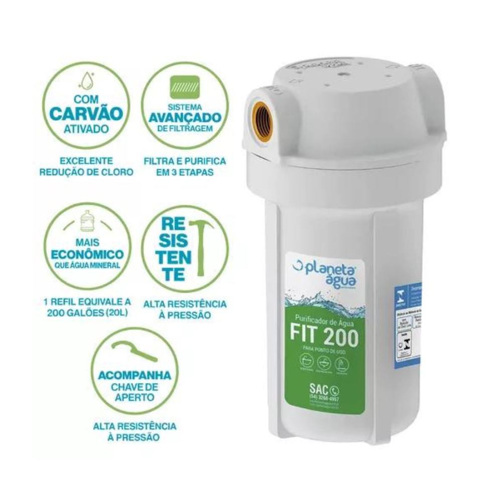 PURIFICADOR FIT 200 7 POL ROSCA1/2 BRANCO OC