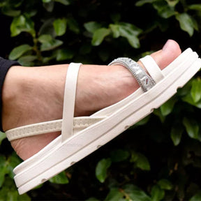 Sandália Plataforma Salto Flatform Conforto Moleca Papete