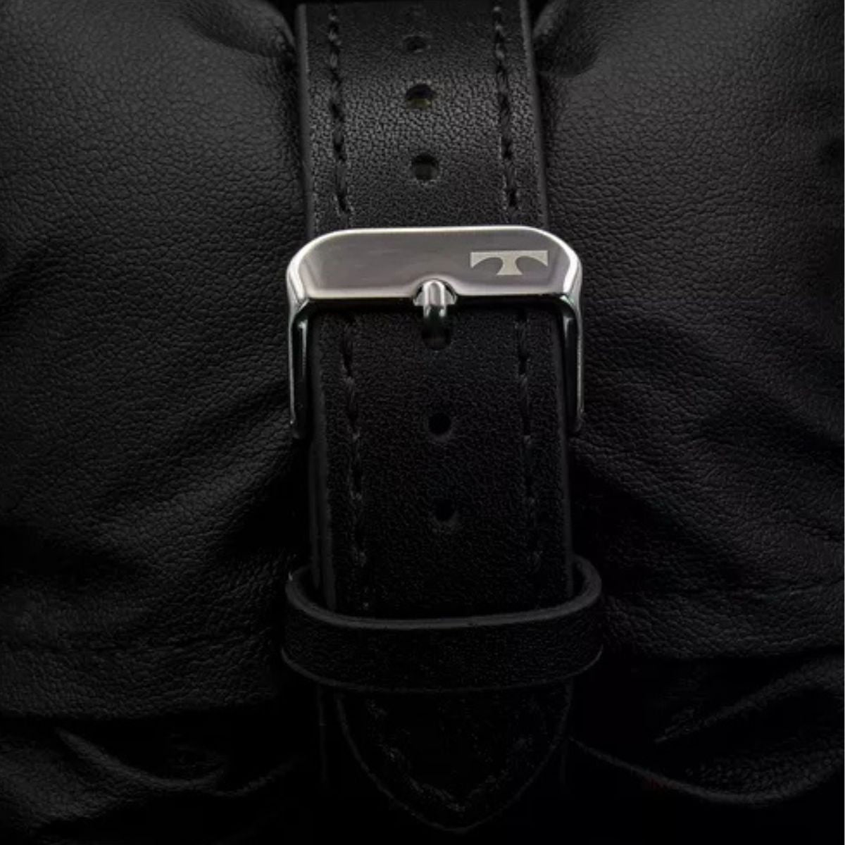 Relógio Technos Masculino Steel Prata Correia Preta Couro