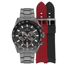 Relógio Technos Ts Carbon Grafite 3 Pulseira Prova de água