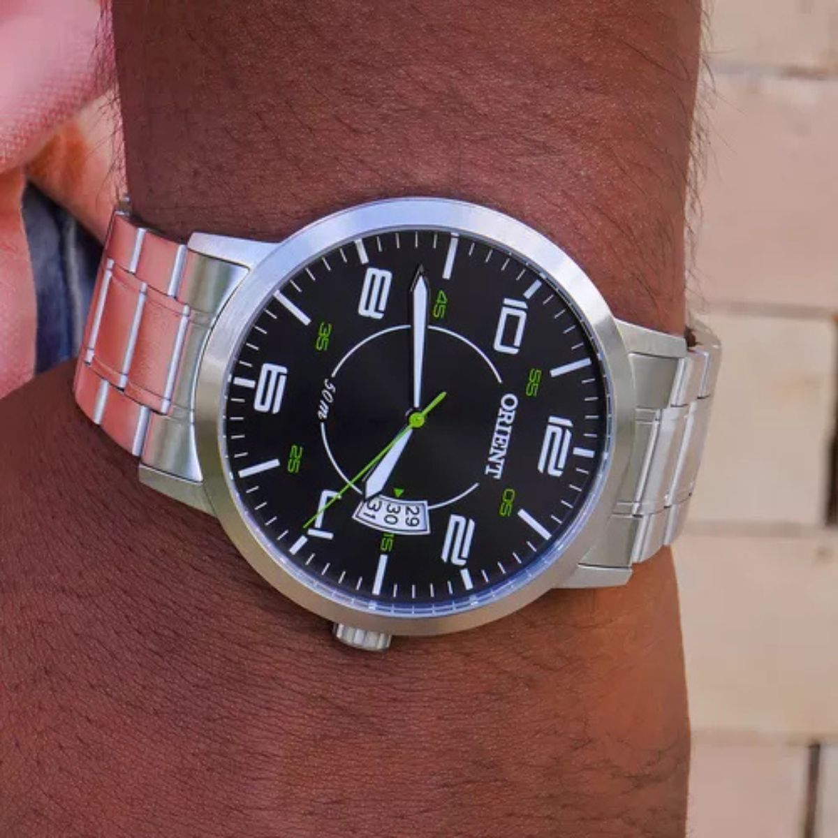 Relógio Orient Masculino Prata De Pulso Original Esportivo