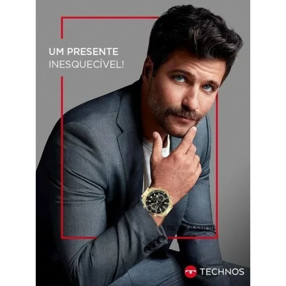 Relógio Masculino Technos Sport Digiana Dourado fundo Preto