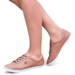 Tênis Sapatenis Feminino Casual Beira Rio Branco Liso Napa Confortável Dia a Dia Original