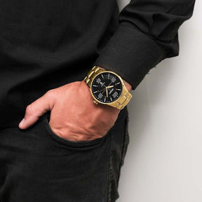 Relógio Orient Masculino Dourado Neo Sports Retro Iluminação