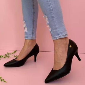 Scarpin Vizzano Feminino Salto Médio Bico Fino