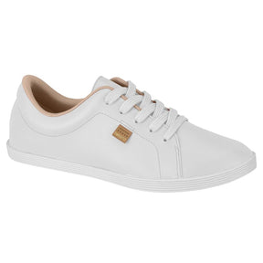 Tênis Sapatenis Feminino Casual Beira Rio Branco Liso Napa Confortável Dia a Dia Original