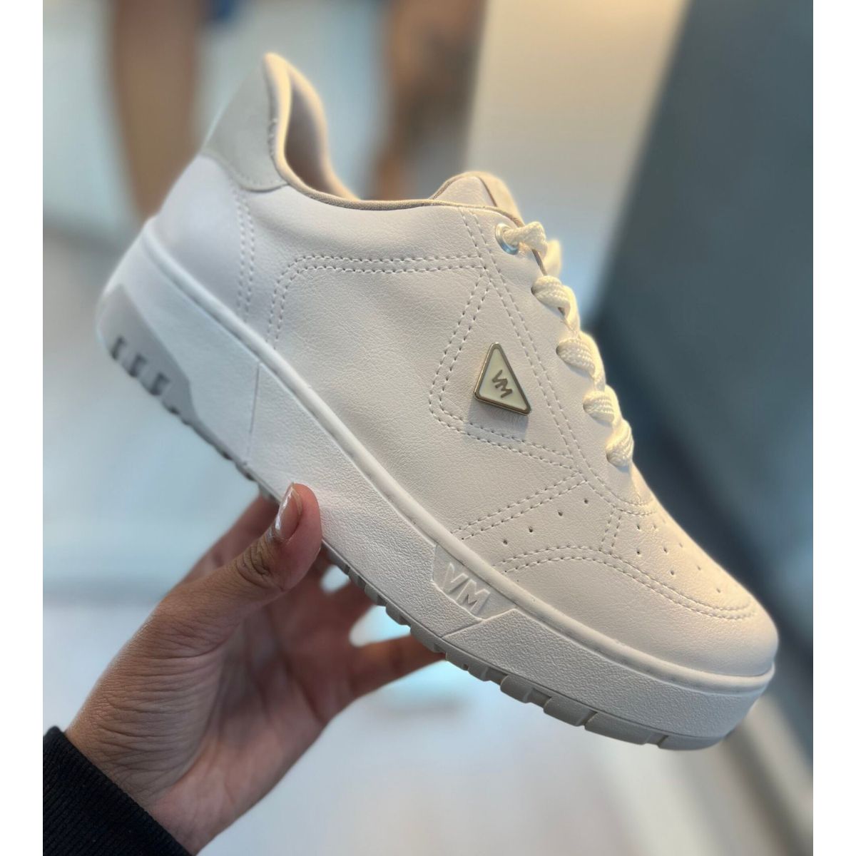 Tênis Feminino Casual Flatform Via Marte Branco Original