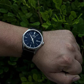 Relógio Technos Masculino Steel Prata Correia Preta Couro
