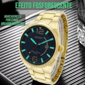 Relógio Orient Com Retroiluminação dourado Prova d'água