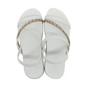 Sandália Plataforma Salto Flatform Conforto Moleca Papete