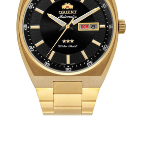 Relógio ORIENT Dourado Masculino Automático Calendário duplo