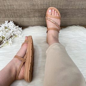 Sandália Plataforma Salto Flatform Conforto Moleca Papete