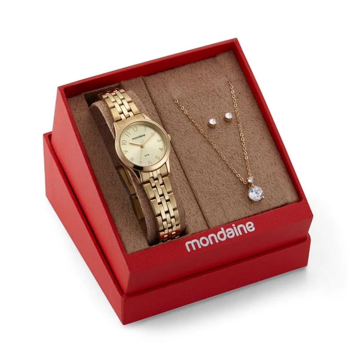 Kit relógio Mondaine com colar original com nota fiscal