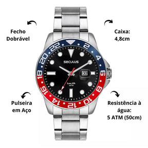 Relógio De Pulso Masculino Seculus Casual Analógico Original