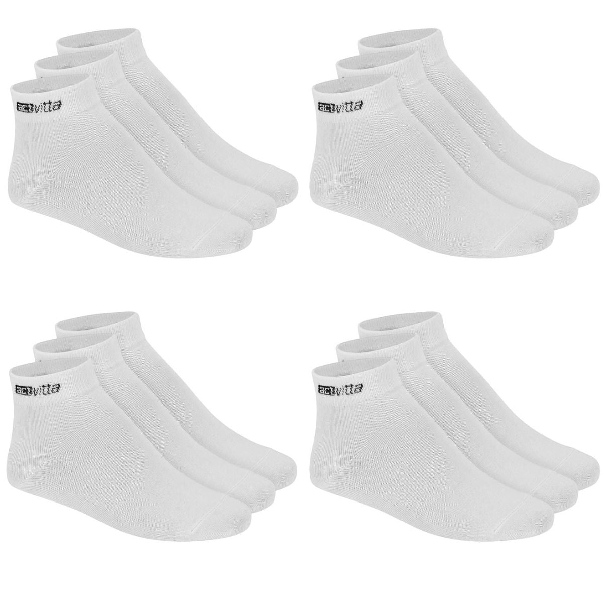 KIT 12 PARES DE MEIA UNISEX DE USO COMUM CANO MEDIO ACTVITTA