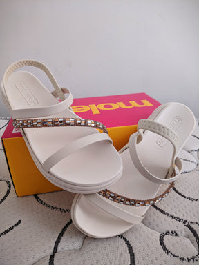 Sandália Plataforma Salto Flatform Conforto Moleca Papete