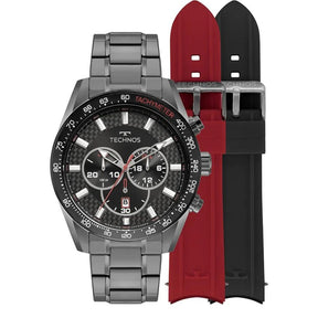 Relógio Technos Ts Carbon Grafite 3 Pulseira Prova de água